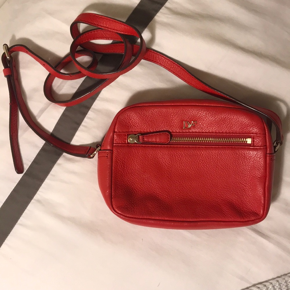 DVF red crossbody bag